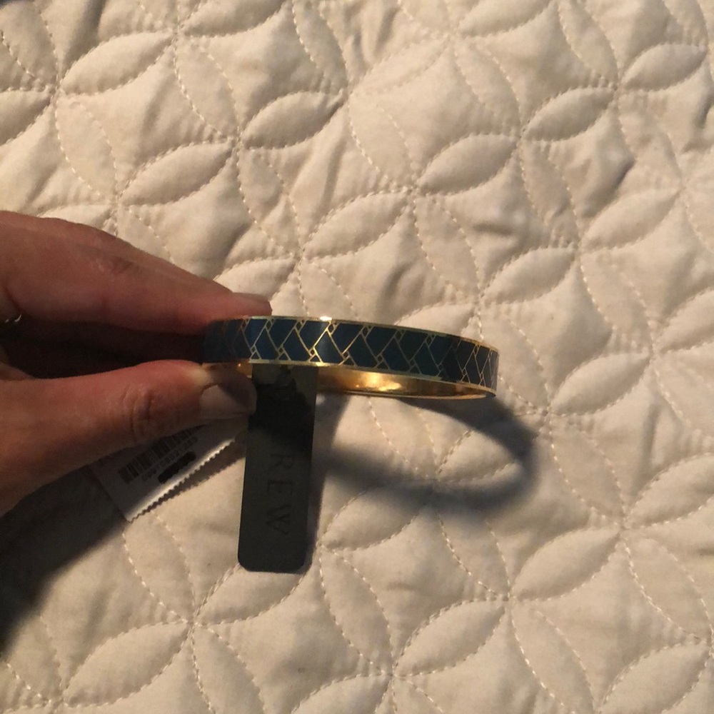J. Crew bracelet, NWT, teal and gold